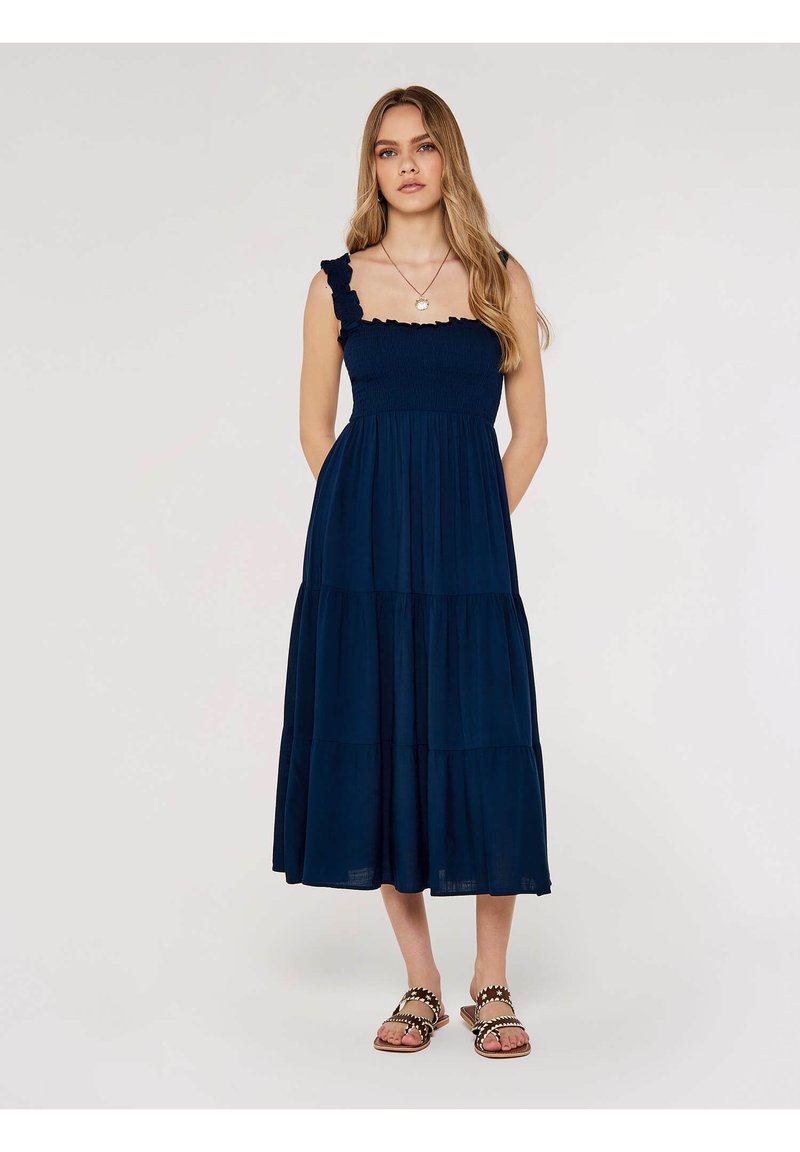 Twyla Smocked Tiered Midi Dress | Tween 7-12