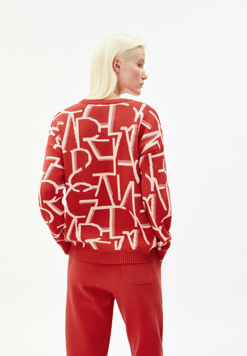 Damen Strickjacken | ARMEDANGELS OLESSYAA TYPO Strickpullover dark poppy undyed/rot - DF96012 Damen Strickjacken | ARMEDANGELS OLESSYAA TYPO Strickpullover dark poppy undyed/rot - DF96012