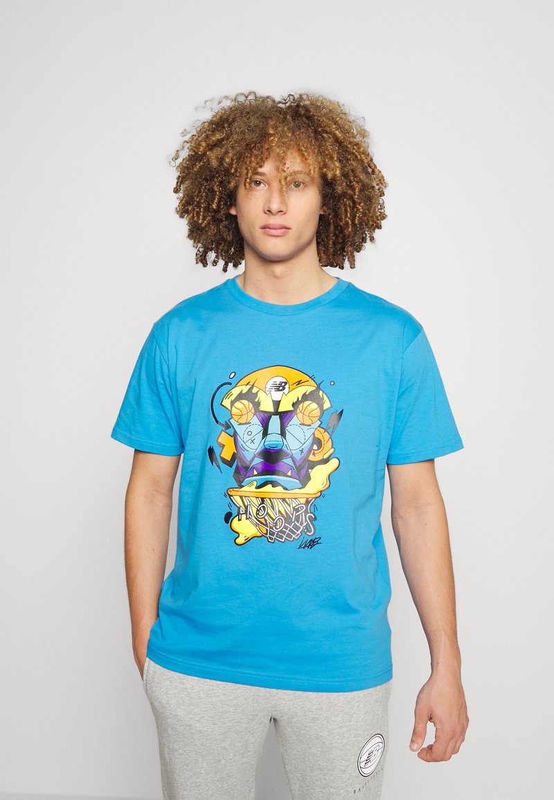 New Balance BASKETBALL TEE TShirt print blue/blau Zalando.de