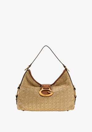Guess, GUESS POCHETTES ZALINA FLAP CLUTCH NATURAL/COGNAC - Handtasche - natural cognac ntc