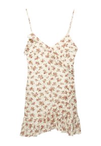 SHORT FLORAL - Denní šaty - beige