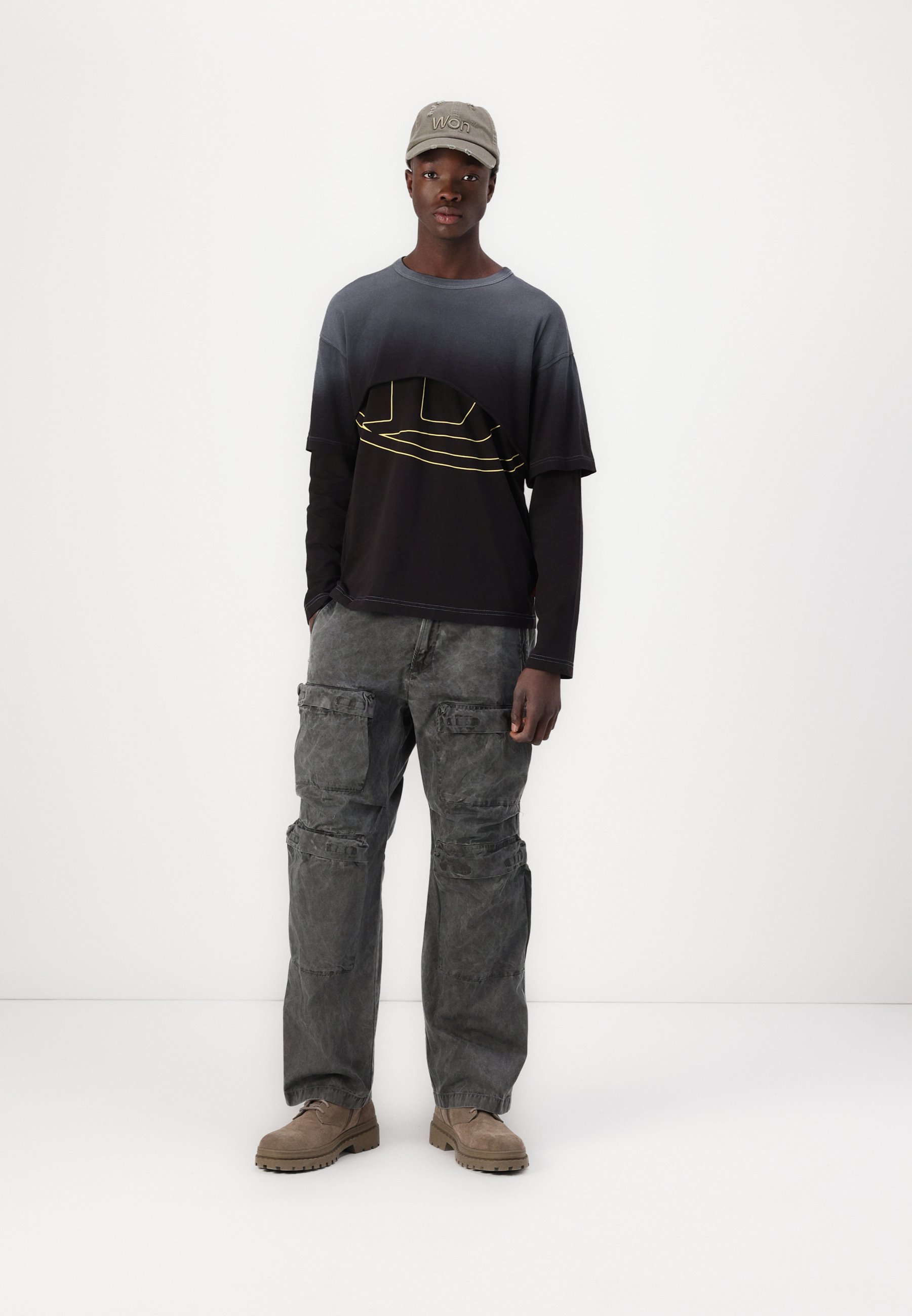 Diesel BESH CUT - Long sleeved top - black - Zalando