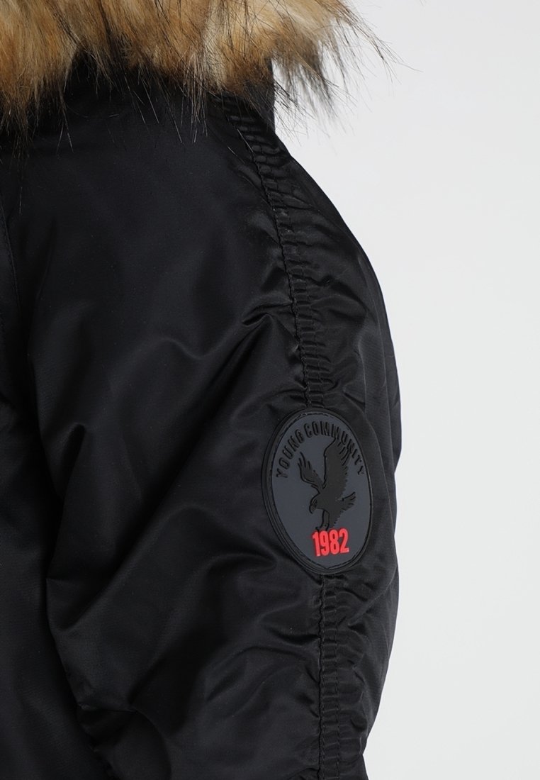 Veste bombers en matière enduite beige kaki - Jennyfer