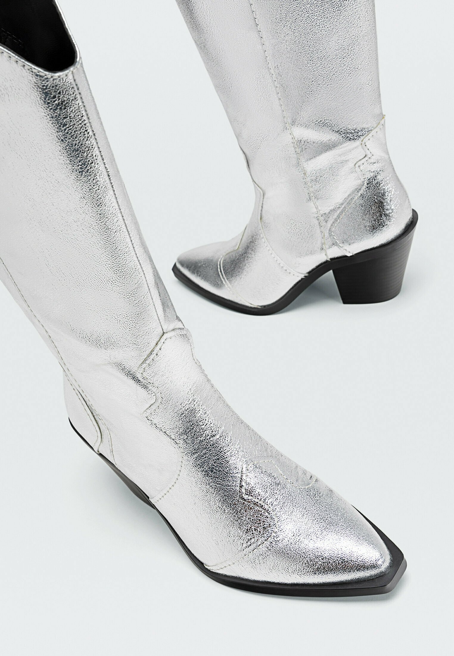 Stradivarius Boots - silver-coloured 