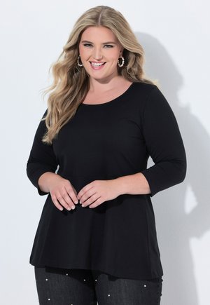 Langærmet T-shirt - black