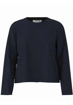 Langærmet T-shirt - dark sapphire