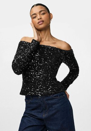 Pieces OFF SHOULDER KAM - Blouse - black