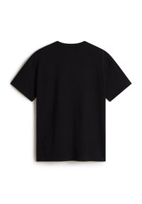 Sort bomulds T-shirt med korte ærmer, rund hals og et ensartet design. Stoffet er glat, med en klassisk pasform og ingen synlige detaljer.