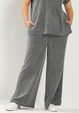 Yours Clothing, PLUS SIZE WIDE LEG TROUSERS - Pantalon classique - grey