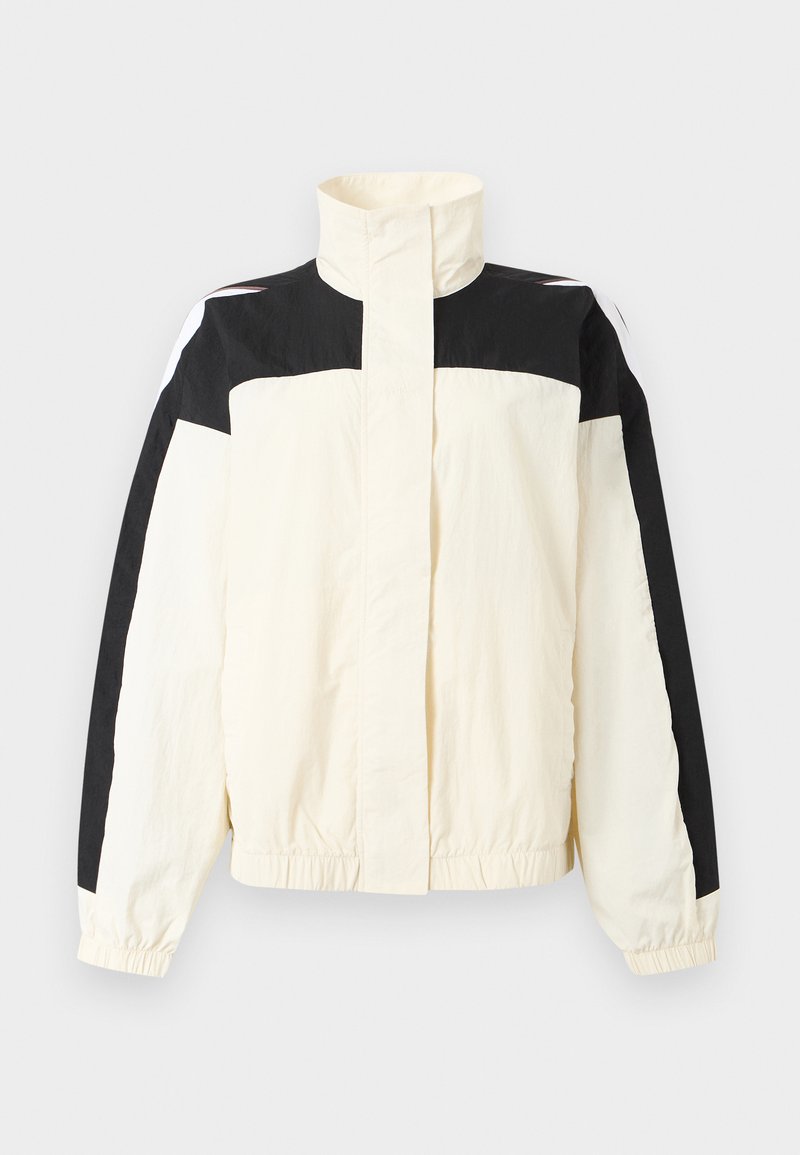Calvin Klein ICON TRACK - Training jacket - black/white/off-white/black ...