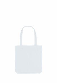 Borsa in cotone, forma rettangolare, colore bianco, due manici superiori, design minimalista, senza motivi o decorazioni.