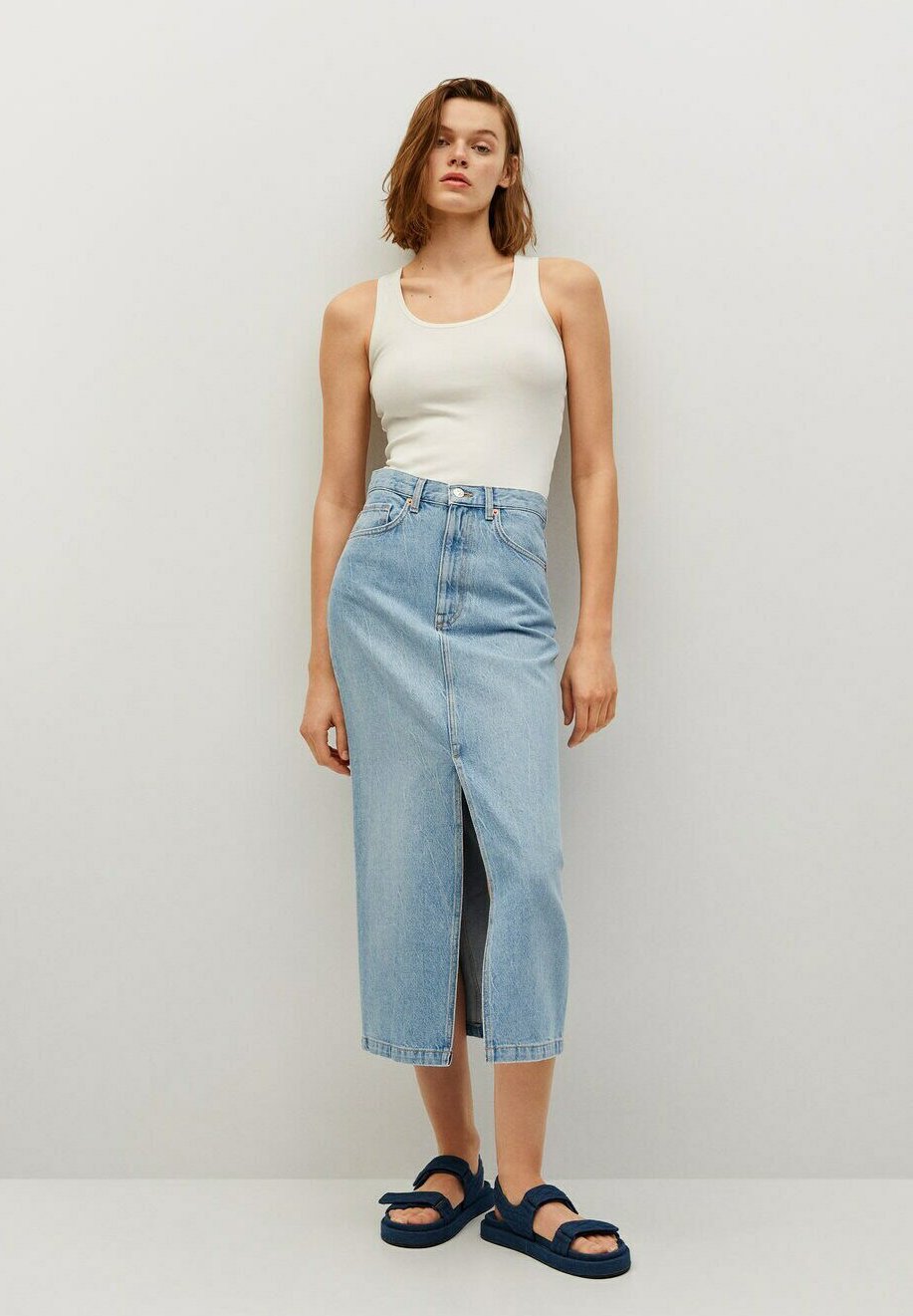 Mango SIRA - Falda vaquera - bleu moyen/azul - Zalando.es