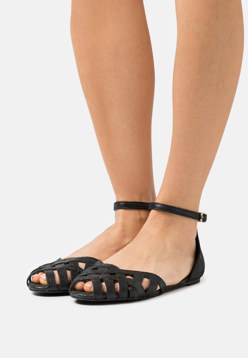 Anna Field Wide Fit LEATHER Peeptoe ballet pumps black Zalando.ie