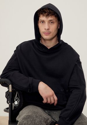 YOURTURN UNISEX ADAPTIVE RELAXED FIT SWEATSHIRT - Φούτερ με κουκούλα - black