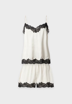 Lindex, CAMISOLE AND SHORT - Σετ πιτζάμας - dusty white