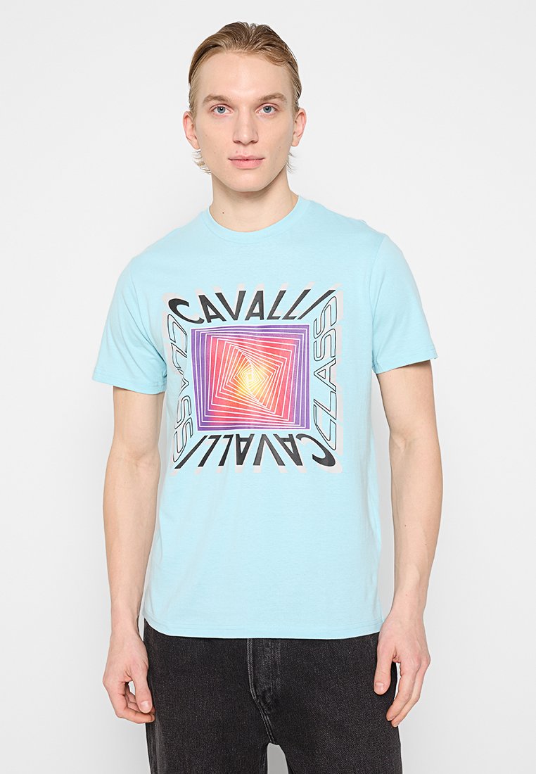 Cavalli Class T-shirt print lichtblauw