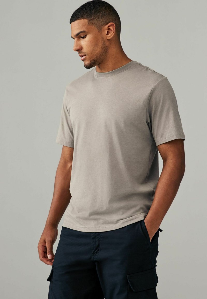 Next Jednoduché tričko - light neutral marl