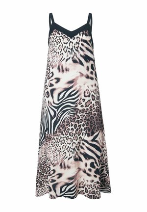MIAMODA, MAXIKLEID, ÄRMELLOSE A-LINIE, LEOMUSTER  - Jerseykjole - soft granite