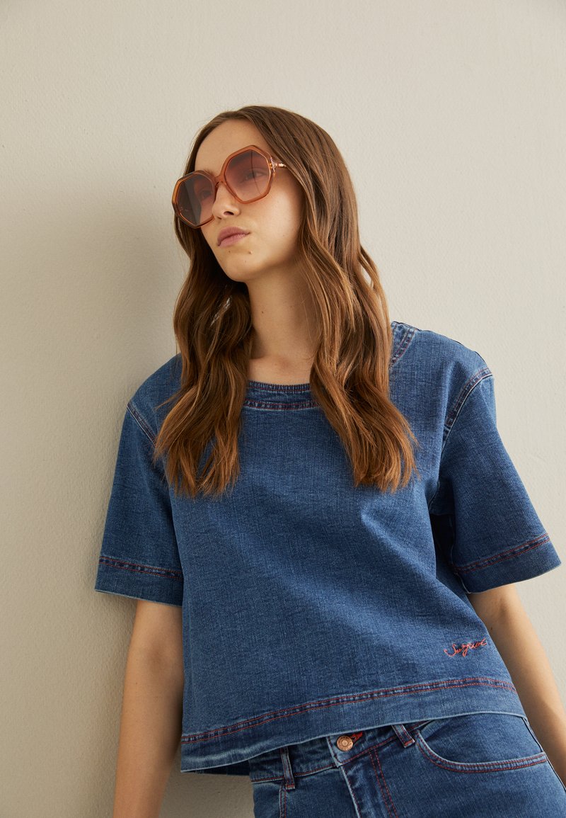 Damen Kleider | See by Chloé T-Shirt basic truly navy/blau - SQ80854 Damen Kleider | See by Chloé T-Shirt basic truly navy/blau - SQ80854