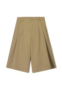 VOLUMINOUS WITH DARTS - BERMUDA - Rövidnadrágok - beige