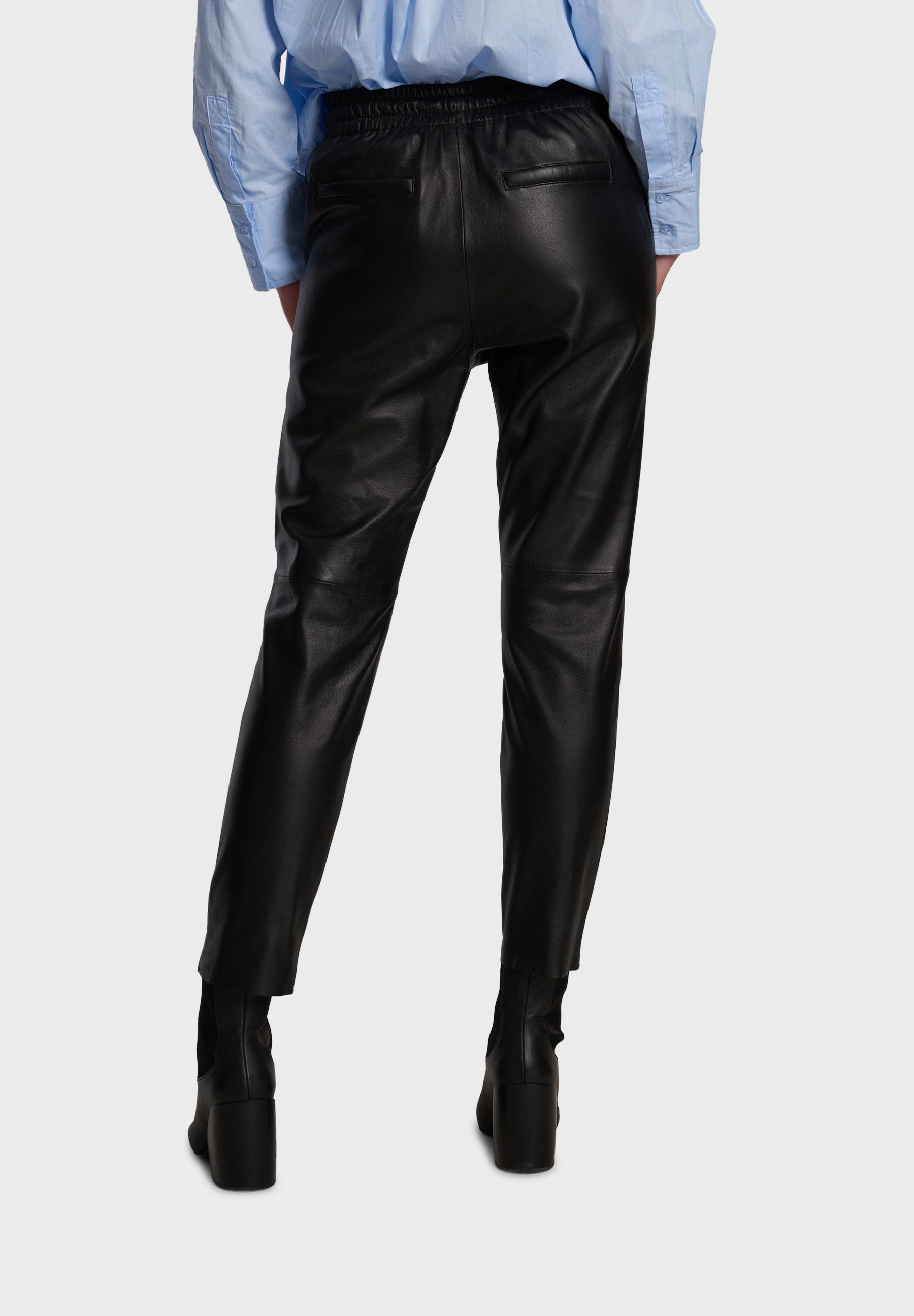 Oakwood GIFT - Leather trousers - black 