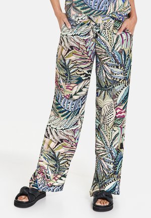Pantaloni - seaweed mint rose druck