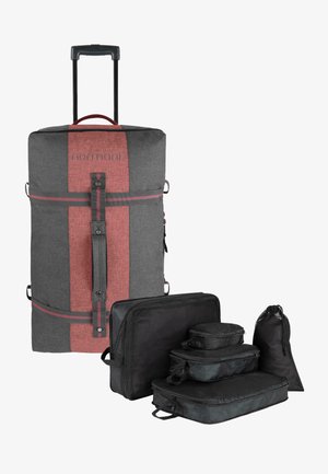 Normani MIT 4 KLEIDERTASCHEN - Kofferset - dunkelgrau rot