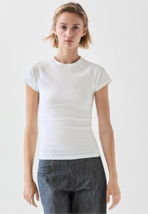 Massimo Dutti, SHORT SLEEVE RAGLAN T-SHIRT - T-Shirt basic - white