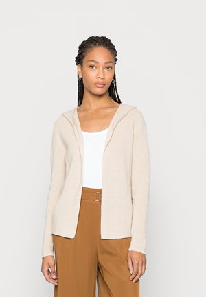 CARDIGAN WITH HOOD - Kardigan - light cashew beige