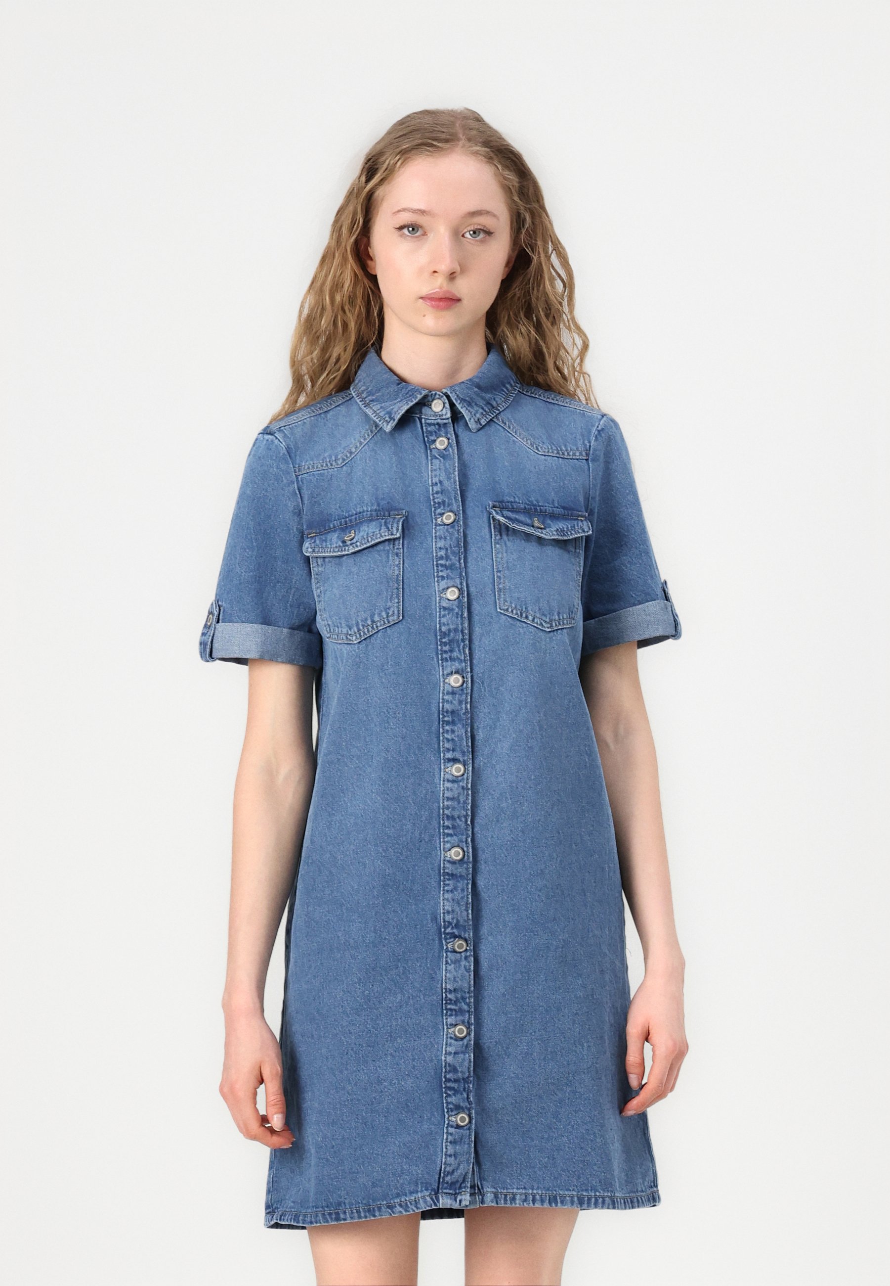 ONLY LISA GUA NOOS - Denim dress - medium blue denim/blue denim - Zalando.ie