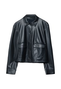 EFFECT WITH POCKETS - Giacca in similpelle - black
