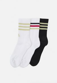 UNISEX 3 PACK - Chaussettes de sport - white/black/white/team sand
