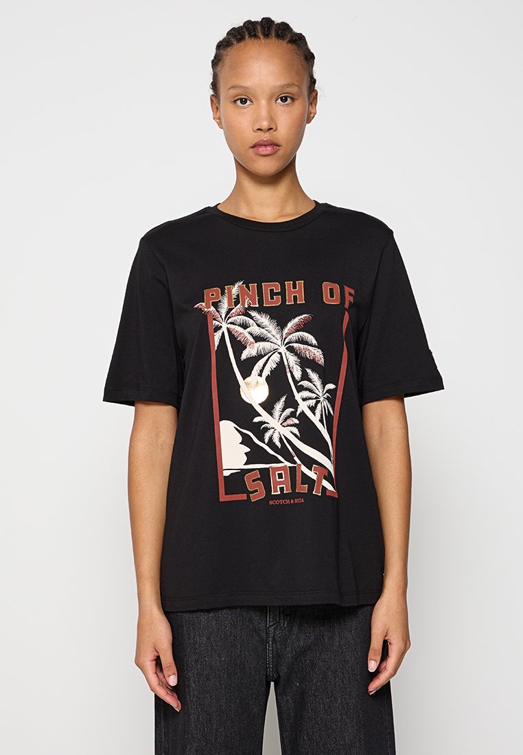 Scotch & Soda T-shirt print zwart Scotch & Soda T-shirt print zwart
