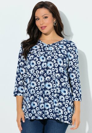 DAISY PRINT TEE - Langærmet T-shirt - ink blue