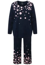 Ulla Popken BRODERIE ANGLAISE DETAIL SET - Conjunto De Pijama - Earth