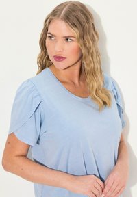Ulla Popken RUFFLED  SLEEVE   - T-shirts print - lavender