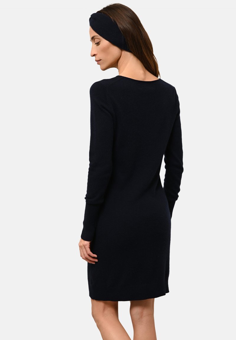 Just Cashmere SUSAN Gebreide jurk navy/donkerblauw