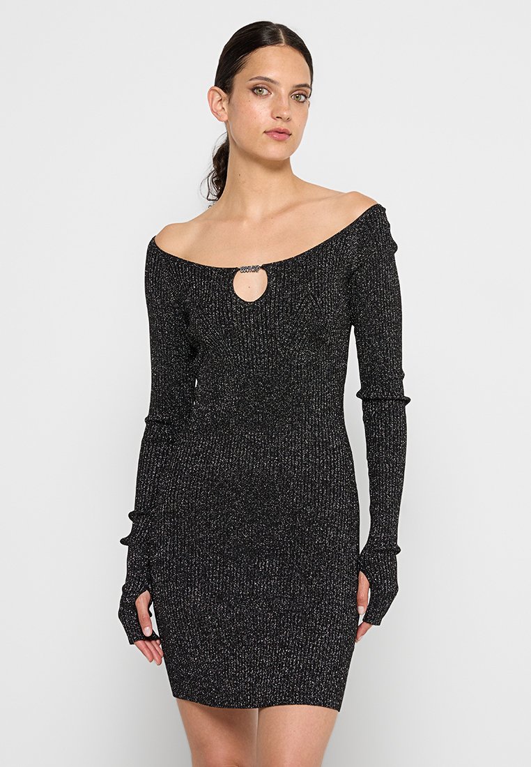 Versace Jeans Couture Gebreide jurk zwart