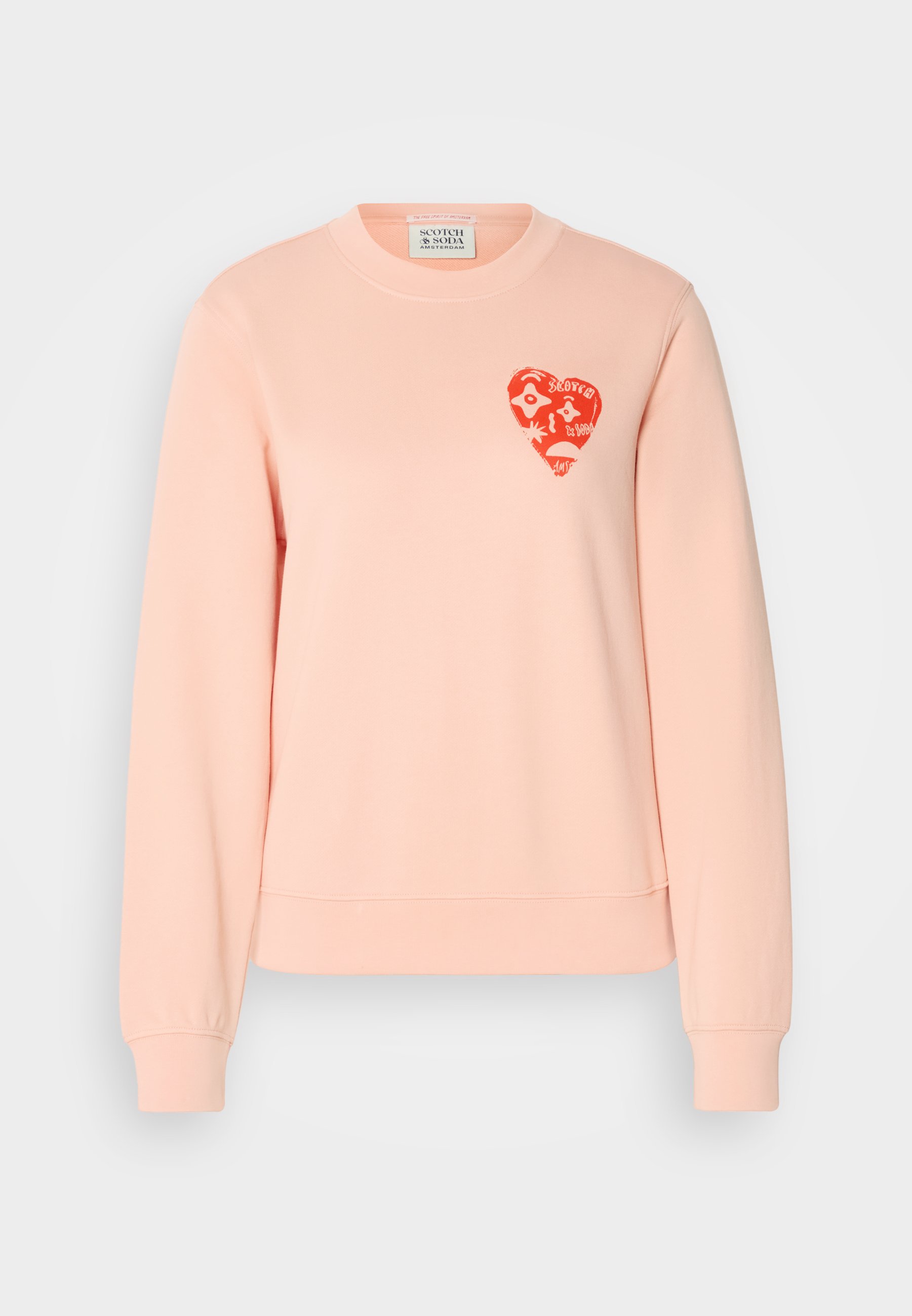 売れ筋商品|||スコッチアンドソーダ パーカー・スウェットシャツ レディース アウター CHEST ARTWORK REGULAR FIT - Sweatshirt - peach pink Scotch & Soda CHEST ARTWORK REGULAR FIT - Sweatshirt - peach