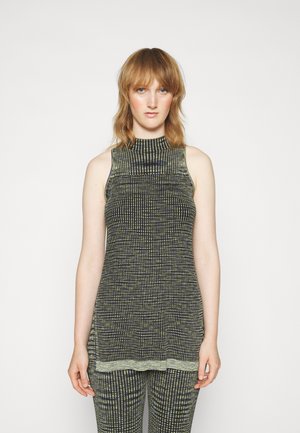 Proenza Schouler White Label SPACE DYE MOCK NECK  - Μπλούζα - navy/lime/black
