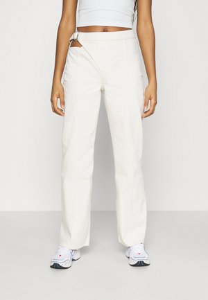 HOOP TROUSERS - Flared jeans - ecru