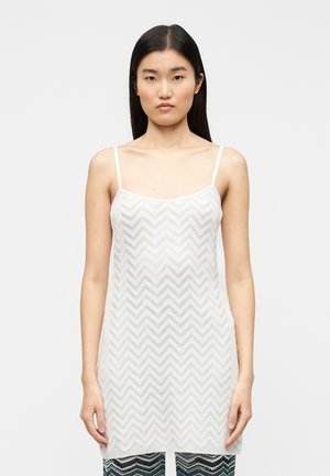 SLEEVELESS SHORT DRESS - Vestido de punto - solid white