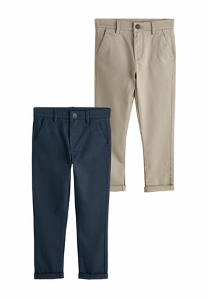 REGULAR FIT - STRETCH CHINO 2 PACK   - Chino kalhoty - navy stone