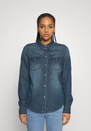 VMMARIA SLIM MIX  - Chemisier - medium blue denim