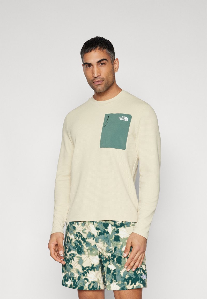 The North Face - KECHA CREW - Majica z dolgimi rokavi - gravel/duck green, Povečajte