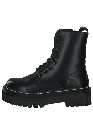 Šněrovací kotníkové boty - allblack