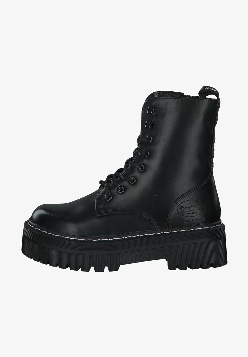Dockers by Gerli Snørestøvletter - allblack