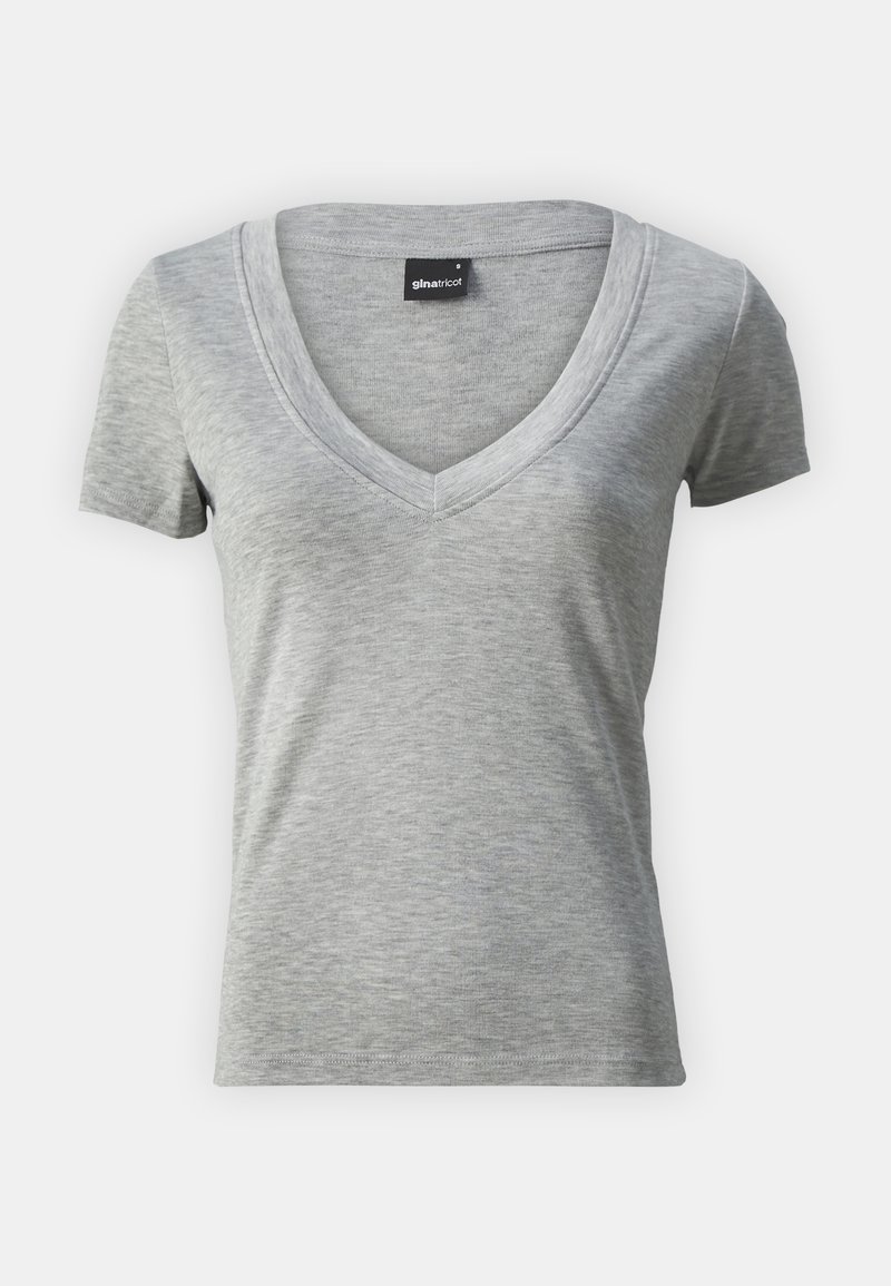 Gina Tricot T-shirt basic lichtgrijs