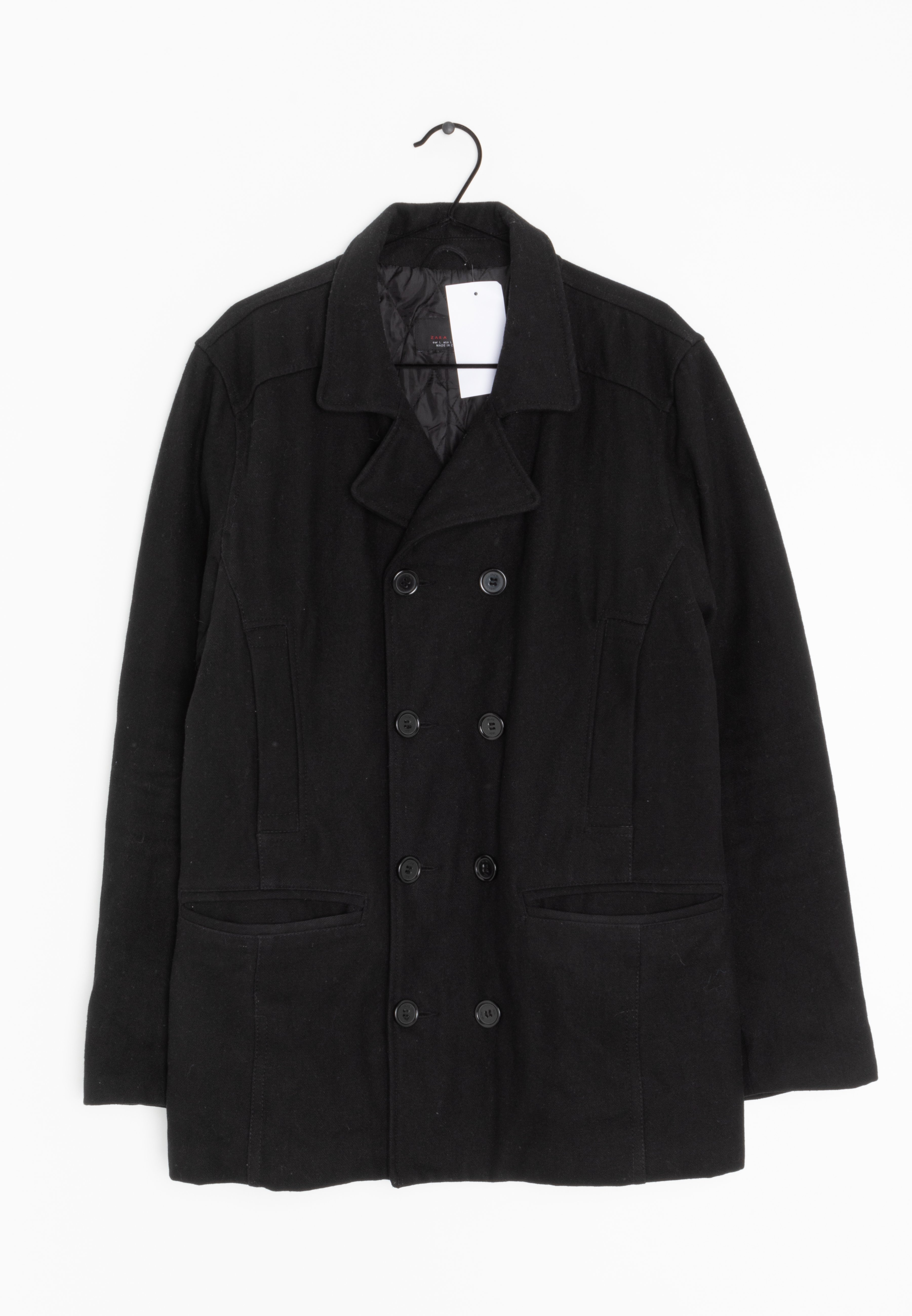 zara black short jacket