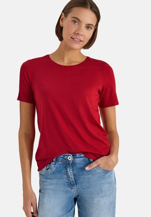 Cecil, BASIC T-SHIRT MIT RUNDHALS - T-shirt basique - tamarillo red